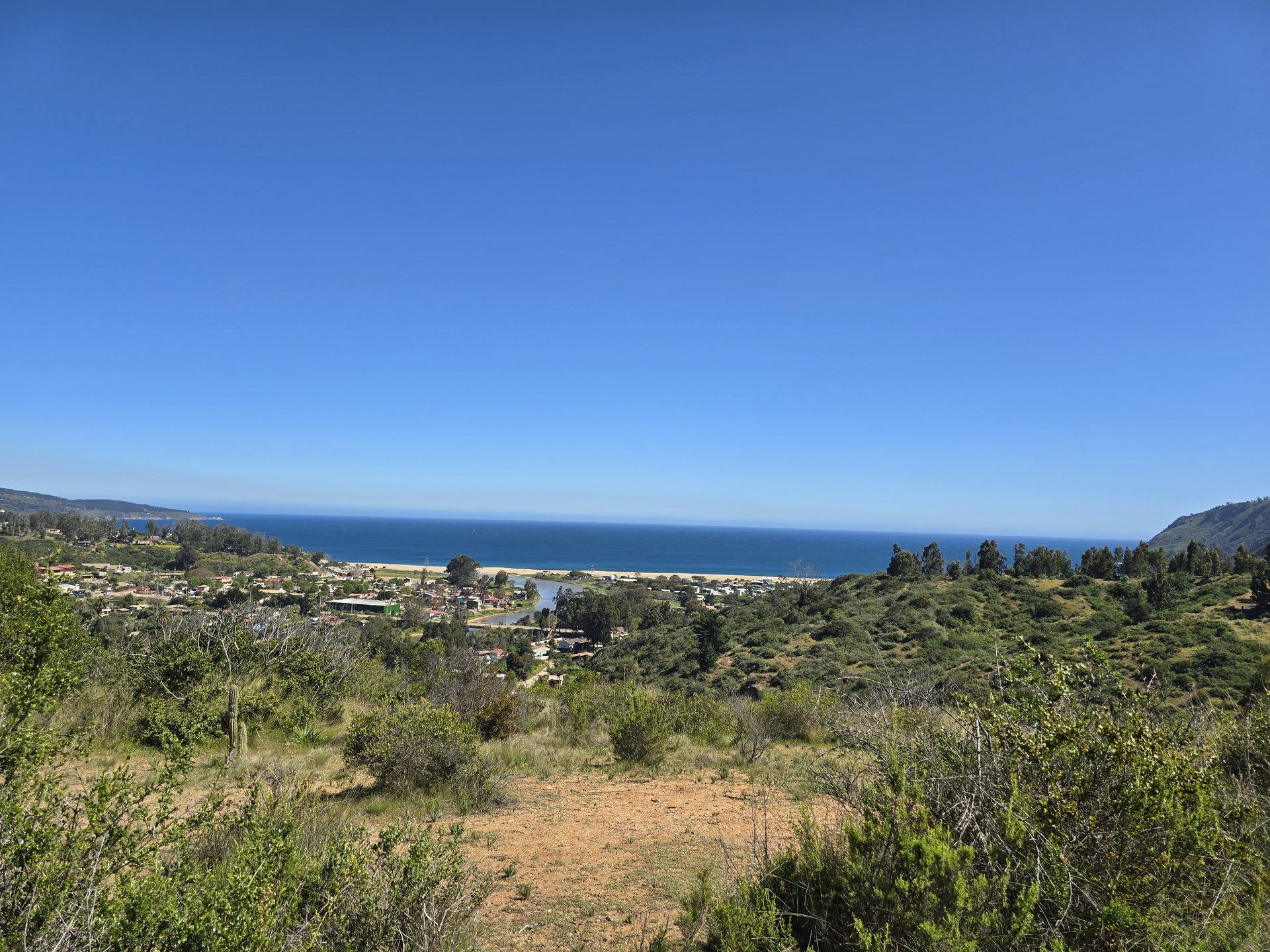 Vista de la costa desde el fundo